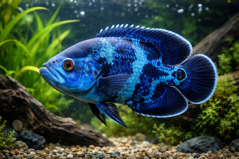 setup aquarium oscar fishes