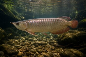 asian arowana in river